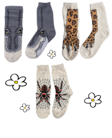 setje 3 sokken tarantulla, t-rex, luipaard4